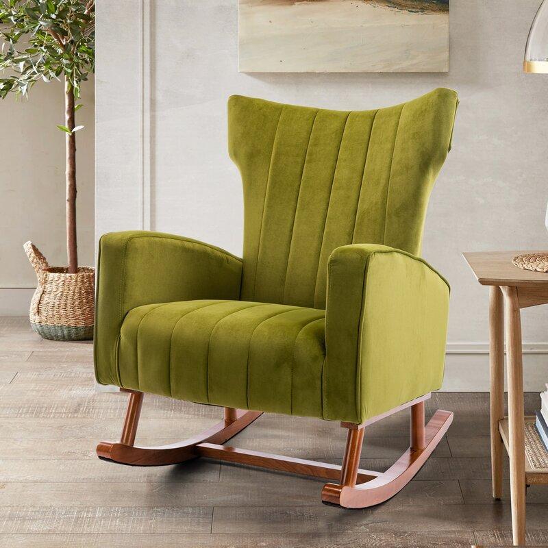 Velvet Rocking Chair for living Room ,Bed Room - Ouch Cart 