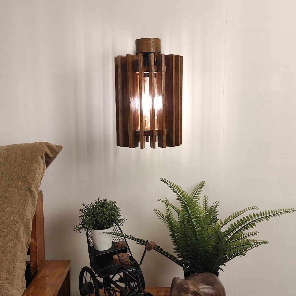 Ventus Brown Wooden Wall Light (BULB NOT INCLUDED) - Ouch Cart 