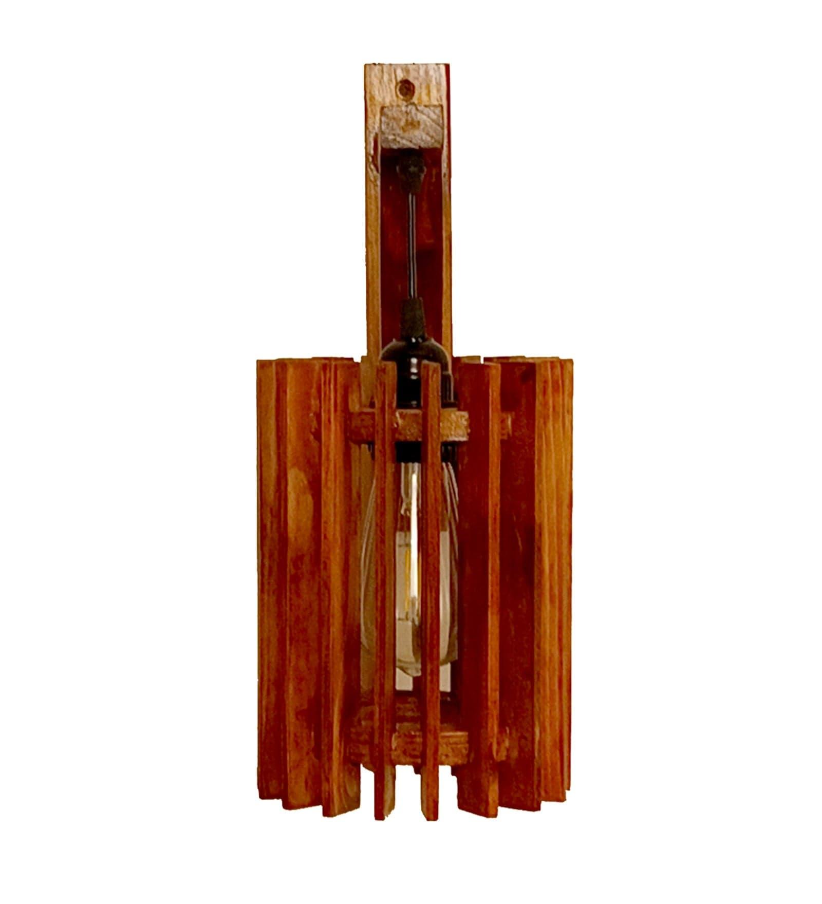 Ventus L Brown Wooden Wall Light (BULB NOT INCLUDED) - Ouch Cart 