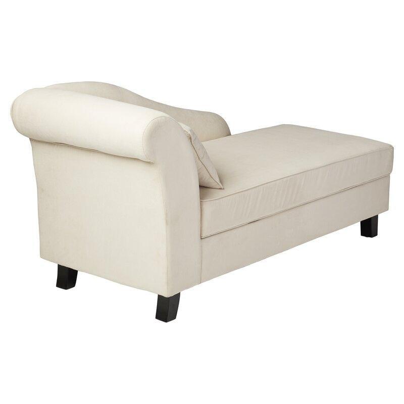 One Left-Arm Chaise Recessed Arms Chaise Lounge with Storage - Ouch Cart 