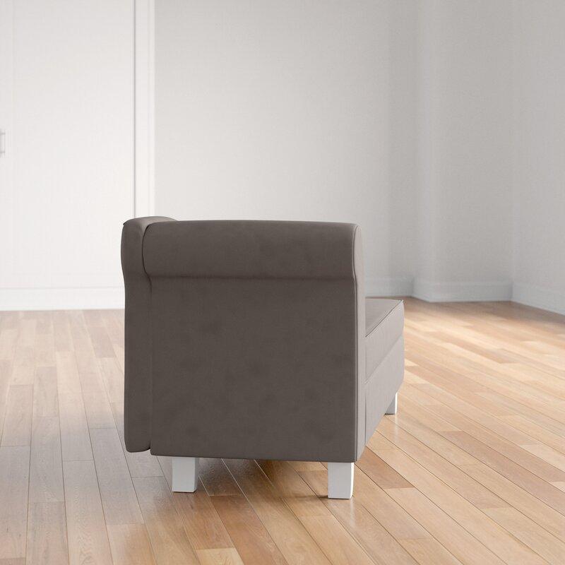 One Left-Arm Chaise Recessed Arms Chaise Lounge with Storage - Ouch Cart 