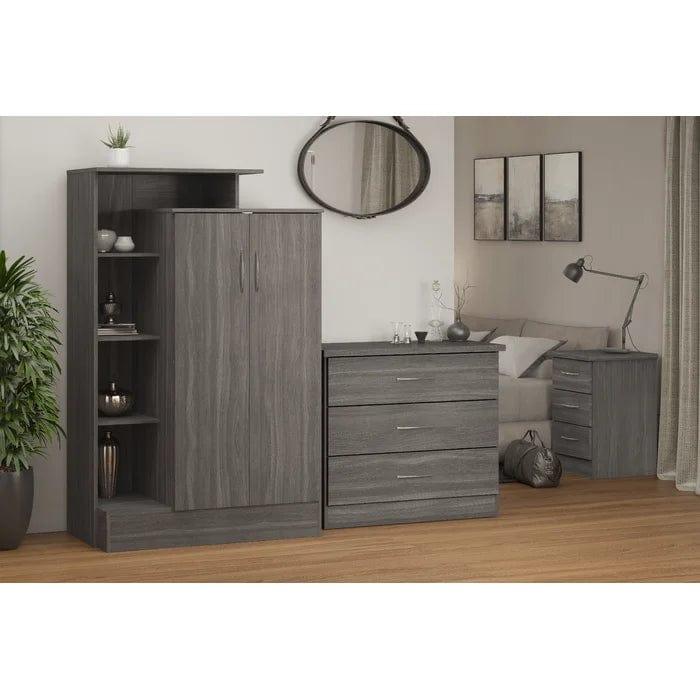 Villela 2 Door Manufactured Wood Wardrobe - Ouch Cart 