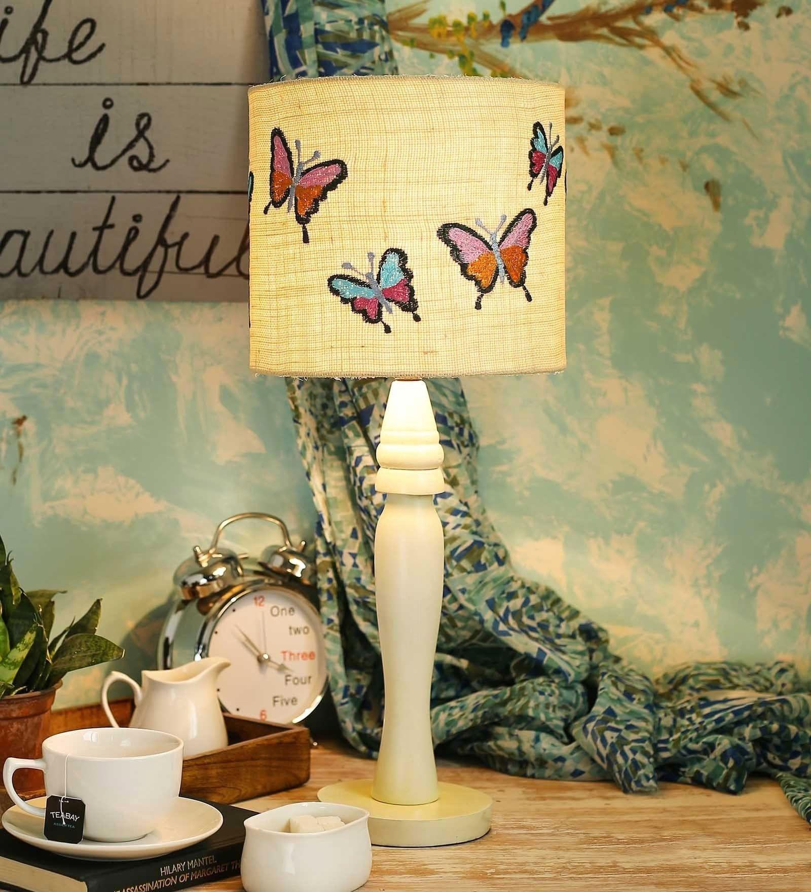 Butterfly on Jute Lamp - Ouch Cart 