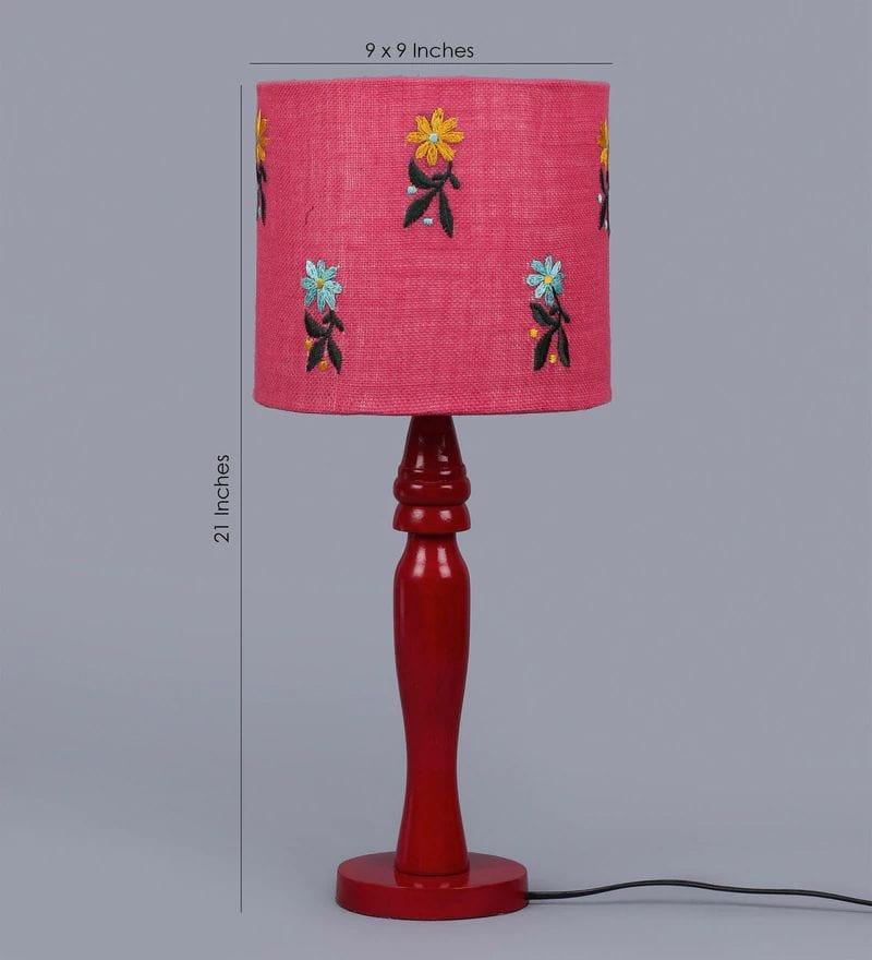 Flowers on Jute Lamp - Ouch Cart 