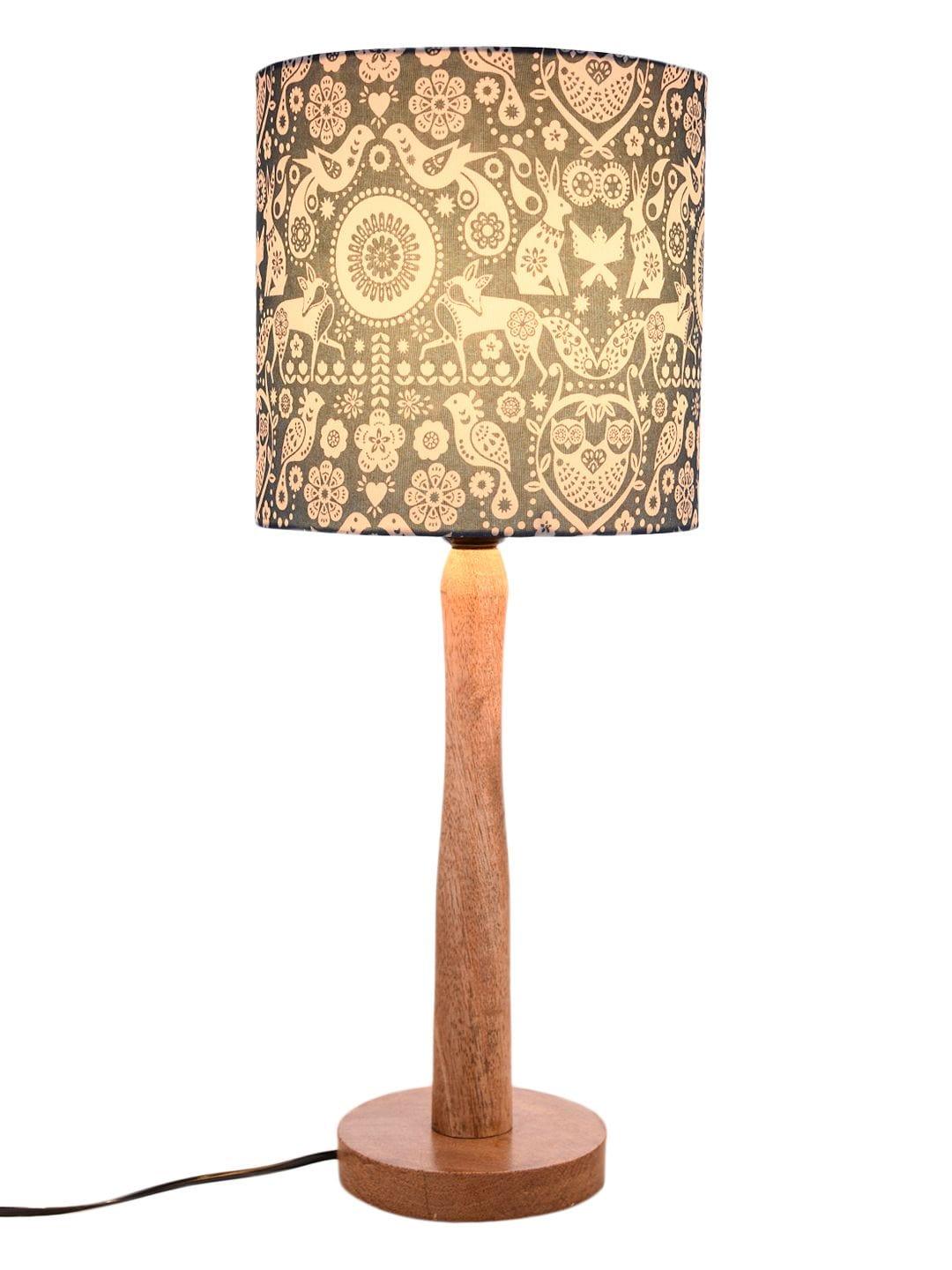 Indian Art Wooden Lamp - Ouch Cart 