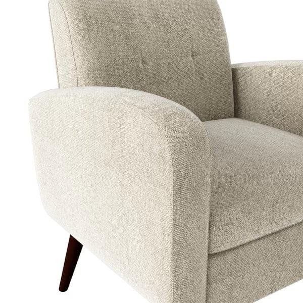 Wesson Wide Tufted Armchair and Ottoman - Ouch Cart 