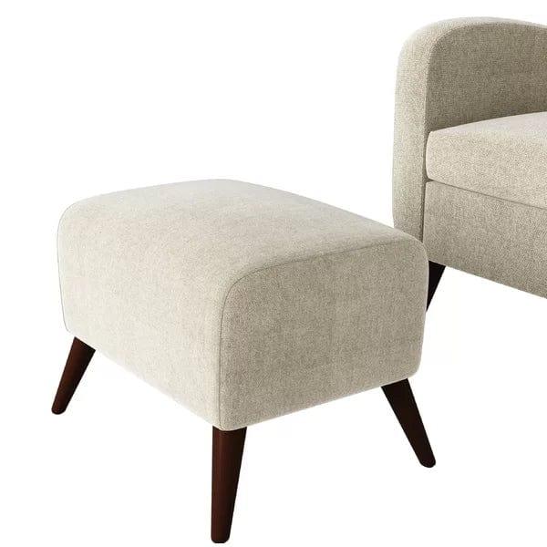 Wesson Wide Tufted Armchair and Ottoman - Ouch Cart 