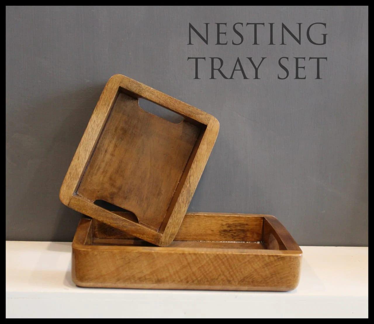 BEAUTIFUL WOODEN NESTING TRAY COMBO - Ouch Cart 