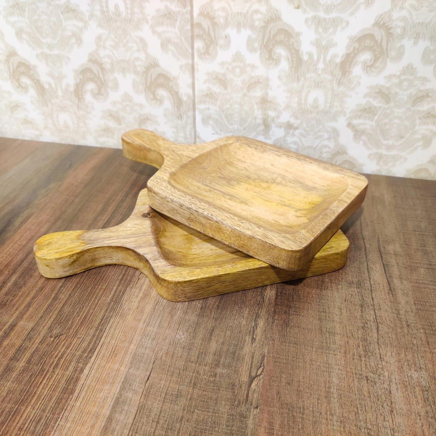 WOODEN SERVING PLATTER II FOOD GRADE - Ouch Cart 