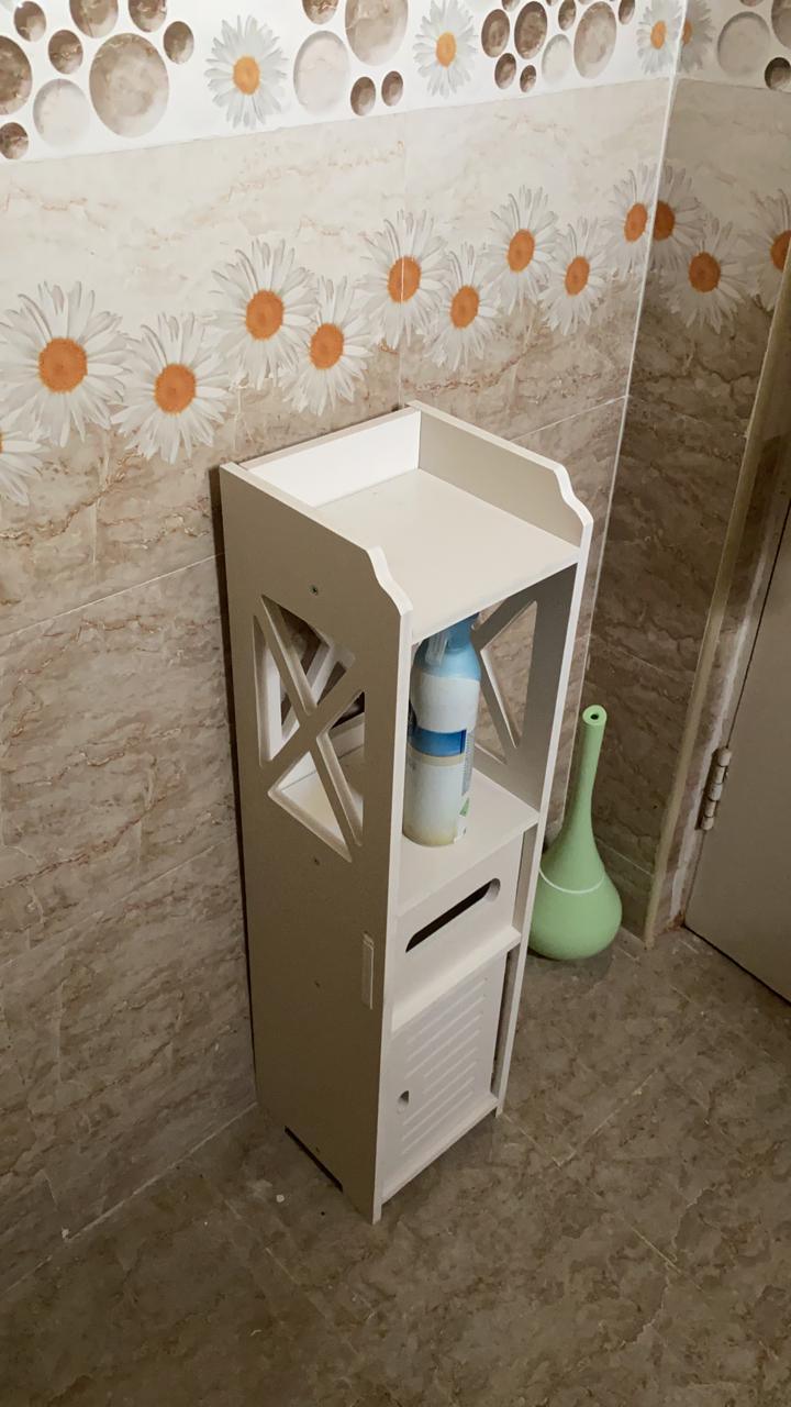 Modern Bathroom 3 FT Furniture PVC Board Bathroom Storage Cabinet with Drawers With Free Soap Dish By Miza - Ouch Cart 