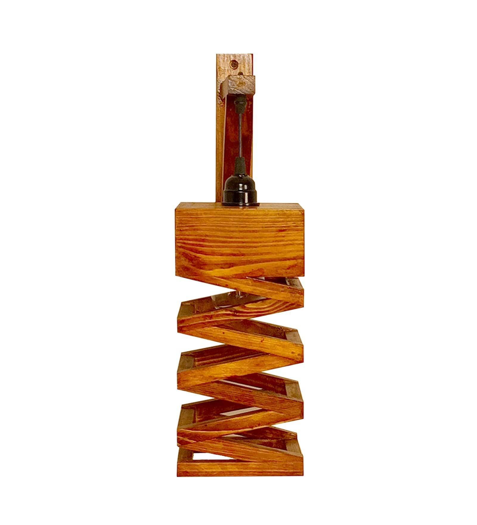 Wiggle L Brown Wooden Wall Light (BULB NOT INCLUDED) - Ouch Cart 