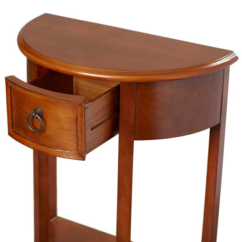 Wilfredo Tall Solid Wood End Table with Storage - Ouch Cart 