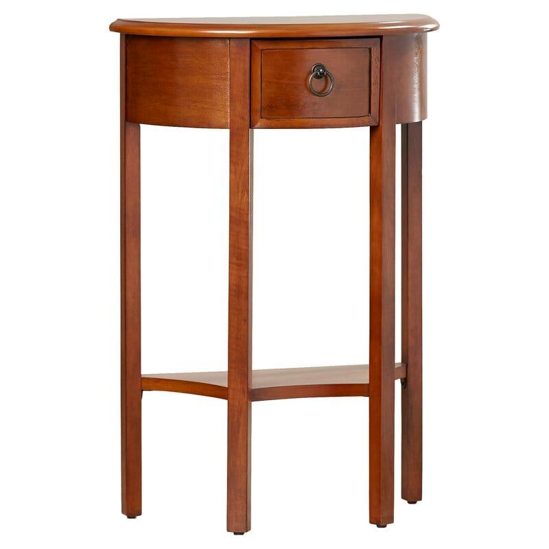 Wilfredo Tall Solid Wood End Table with Storage - Ouch Cart 