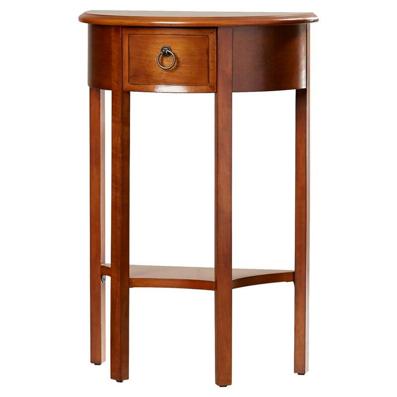 Wilfredo Tall Solid Wood End Table with Storage - Ouch Cart 