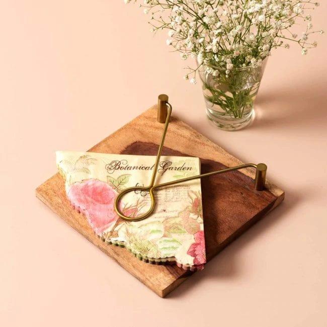 WOODEN NAPKIN HOLDER SET OF 2 || TISSUE HOLDER