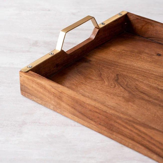 PREMIUM LOOK SERVING TRAY || ACACIA WOOD - Ouch Cart 