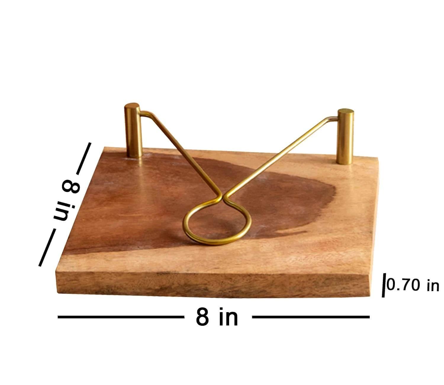 WOODEN SERVING TRAY AND TISSUE HOLDER COMBO II FOOD GRADE - Ouch Cart 