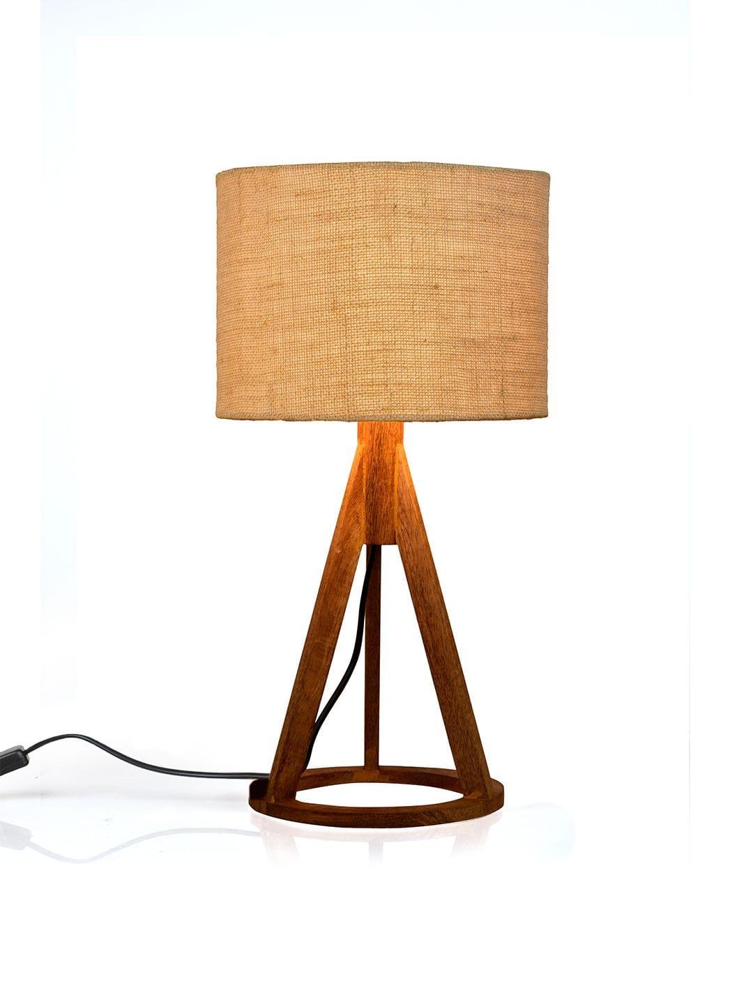 Jute White Trio Wooden Lamp - Ouch Cart 