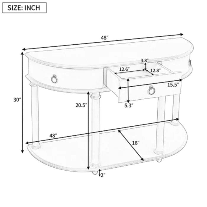 Zhara '' Console Table - Ouch Cart 
