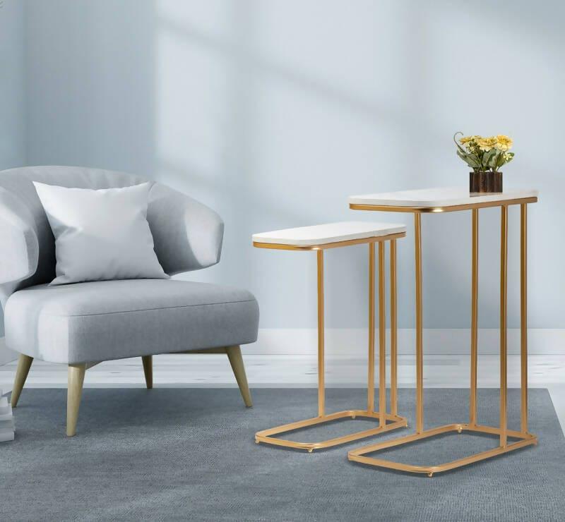 Modern Gold Side Nesting Table - Ouch Cart 