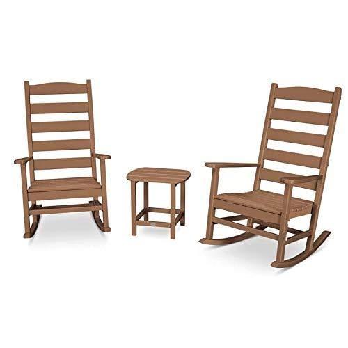 Rocking Chair Set with Round Table (Teak) - Ouch Cart 