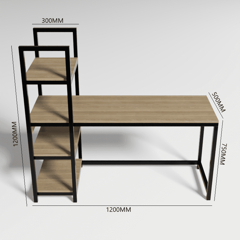 Alvin Study Table in Wenge Color - Ouch Cart 