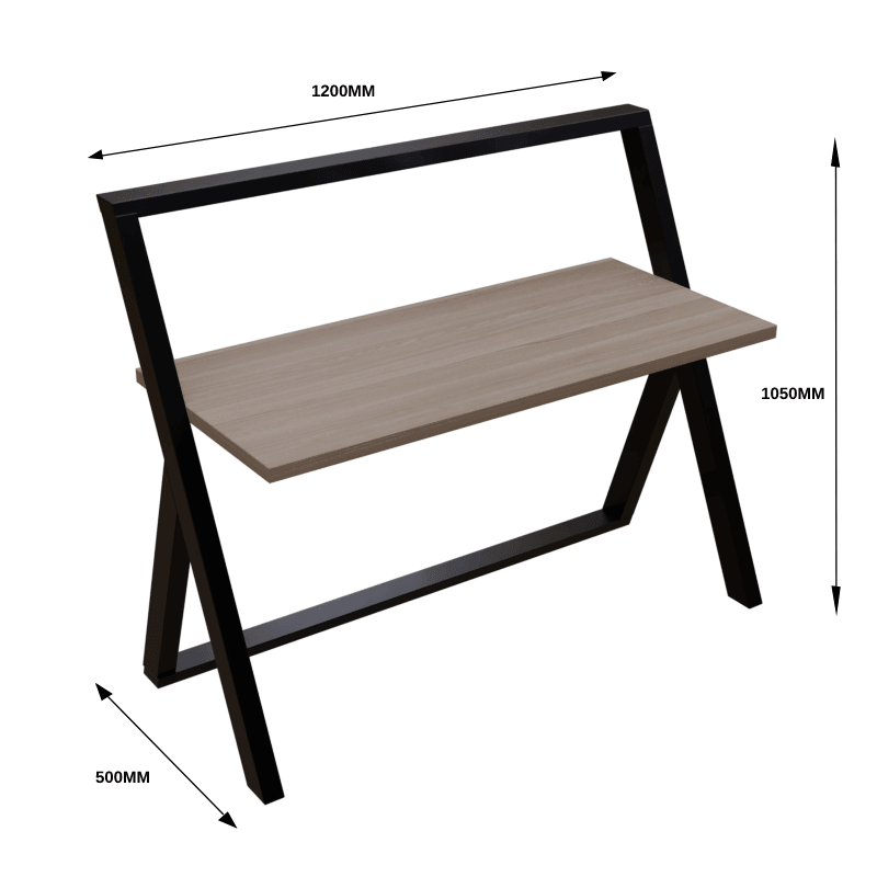 Aster Study Table in Brown Color - Ouch Cart 