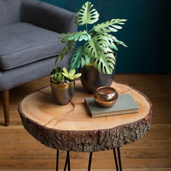 Mid Century Coffee Wood Table/Rustic Bedside Table By Miza - Ouch Cart 