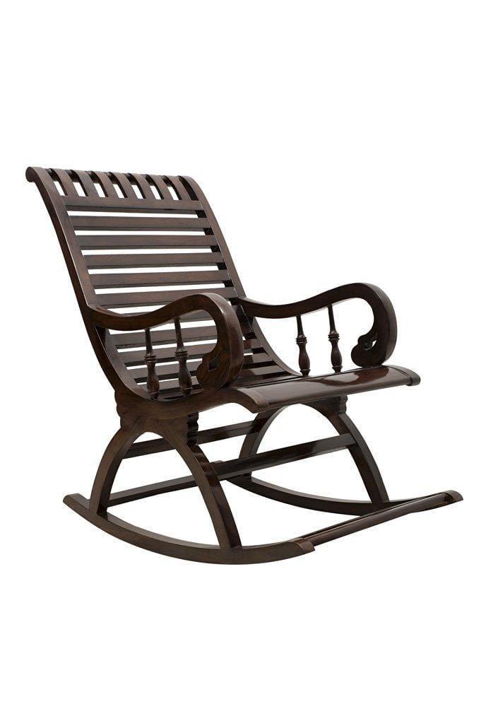 Wooden Rocking Chair Grandpa Rocking Chair Chair Resting Chair Easy Chair Rocking Chair for Relaxing - Ouch Cart 