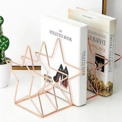 Star Shaped Decorative Metal Desktop Book File Magazine Holder 1pc - Ouch Cart 