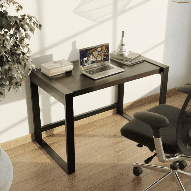 Fabio Study Table in Brown Color - Ouch Cart 