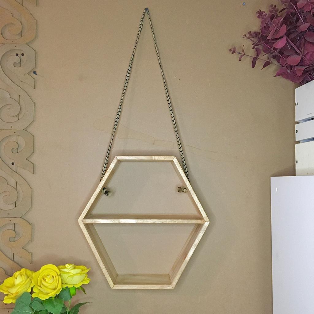 Geometric/Hexagonal Handmade Shelf By Miza - Ouch Cart 