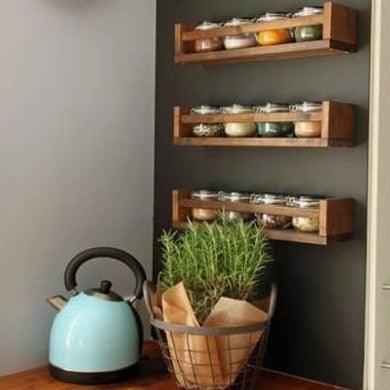 Wooden Wall Shelf For Bathroom Accessories / Kitchen Spice/ Use as Cosmetics Rack ( With Complementary Coaster ) By Miza -1 Pc