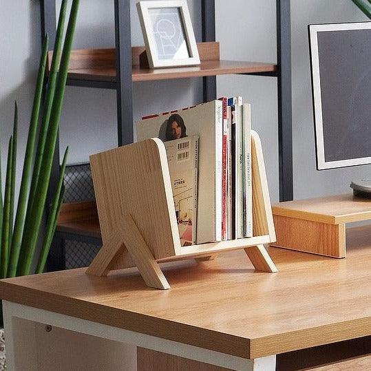 Tabletop Book Rack Wooden Organizer By Miza - Ouch Cart 