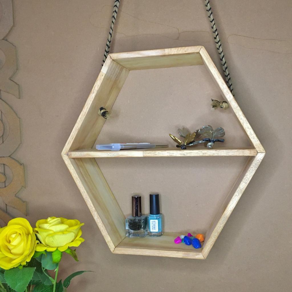 Geometric/Hexagonal Handmade Shelf By Miza - Ouch Cart 