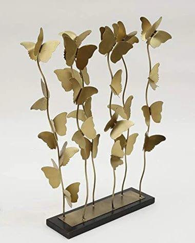 Gold Decorative Iron Butterflies Table Showpiece For Home Decoration Living Room Bedroom - Ouch Cart 