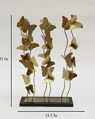 Gold Decorative Iron Butterflies Table Showpiece For Home Decoration Living Room Bedroom - Ouch Cart 