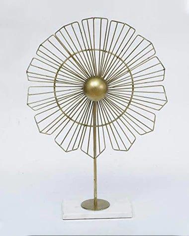 Gold Iron Grapevine Abstract Table Décor Showpiece For Home Decoration Living Room Bedroom Office - Ouch Cart 