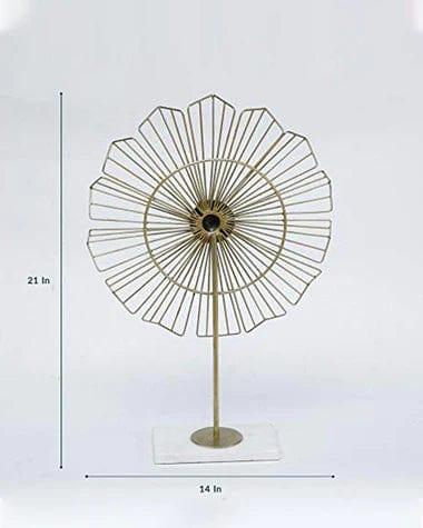 Gold Iron Grapevine Abstract Table Décor Showpiece For Home Decoration Living Room Bedroom Office - Ouch Cart 