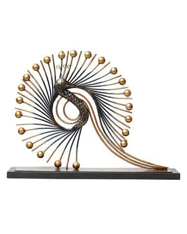 Iron Modern Peacock Table Decorative Showpiece For Home Decoration Living Room Bedroom office - Ouch Cart 