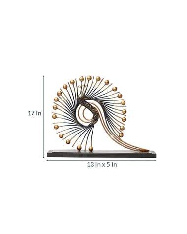 Iron Modern Peacock Table Decorative Showpiece For Home Decoration Living Room Bedroom office - Ouch Cart 