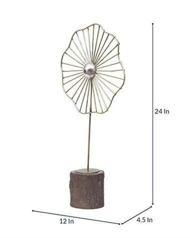 Gold Iron Amoli Table Decor Big Showpiece For Home Decoration Living Room Bedroom Office - Ouch Cart 