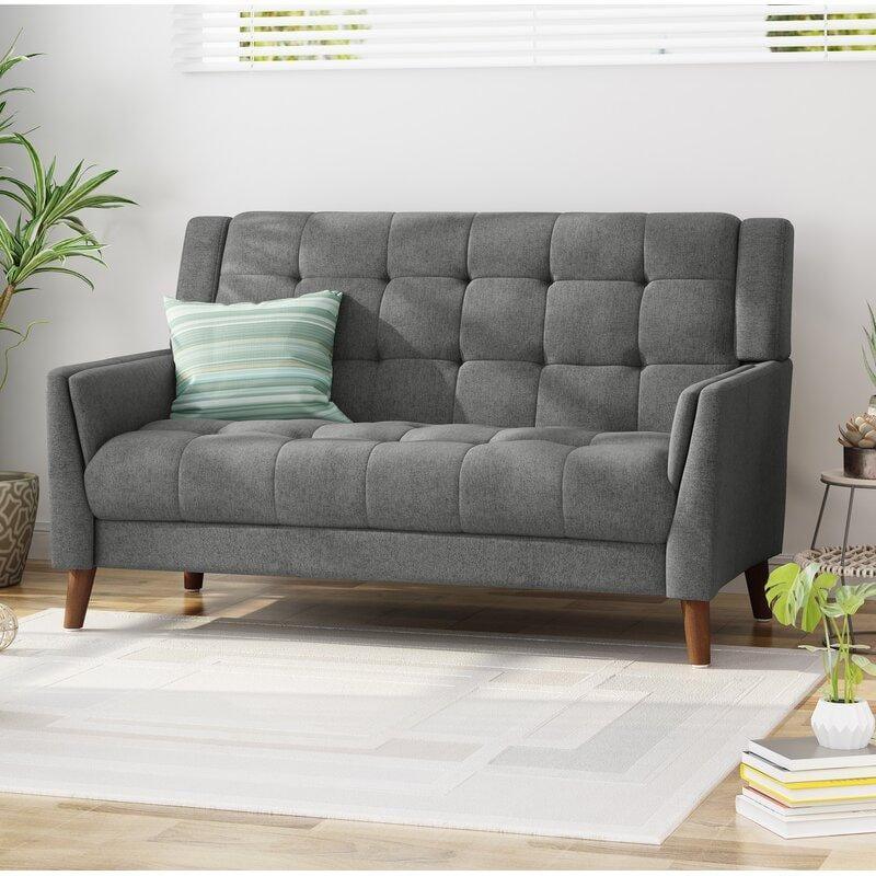 Square Arm Loveseat for living Room Bed Room - Ouch Cart 