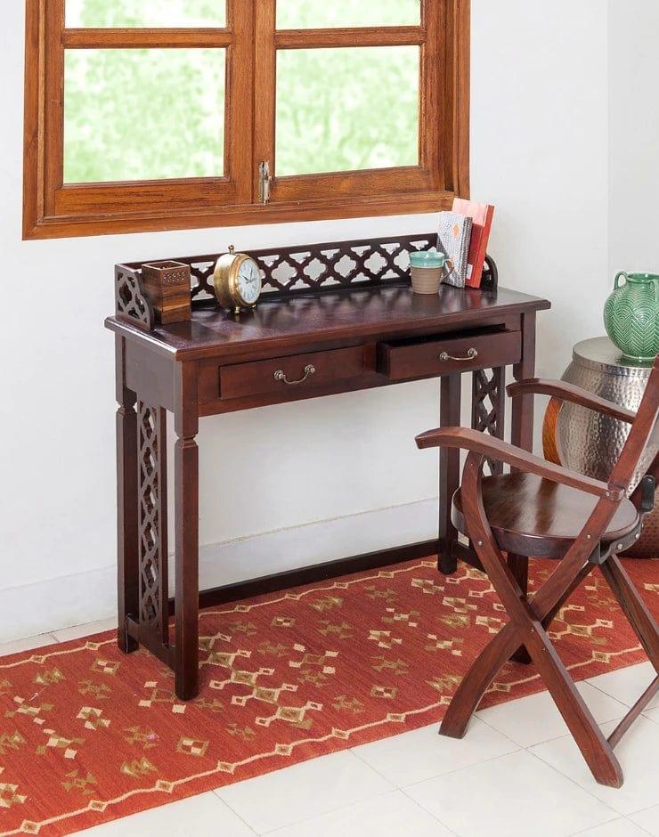 Darshan Wooden Console Table - Ouch Cart 