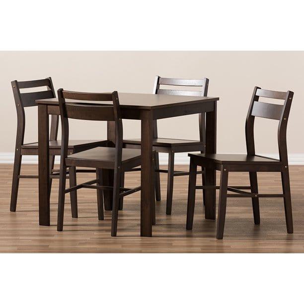 Baxton Studio Lovy 5 Piece Rectangular Dining Set - Ouch Cart 