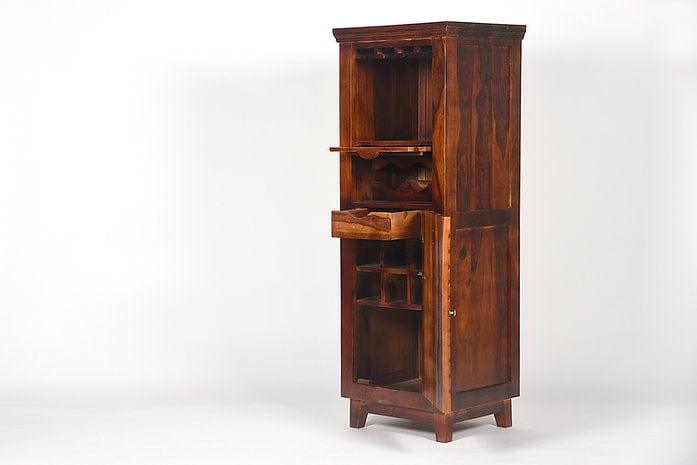 Sheesham Wood Izna Bar Cabinet - Ouch Cart 