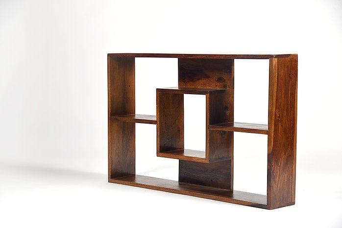 Sheesham Wood Zahra Wall Shelf - Ouch Cart 