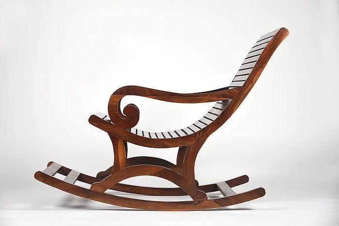 Sheesham Wood Varnini Rocking Chair - Ouch Cart 