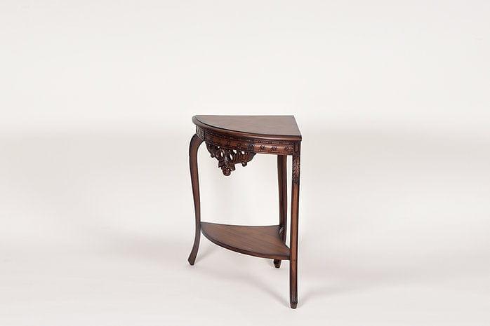 Teak Wood Kaivalya Corner Table - Ouch Cart 