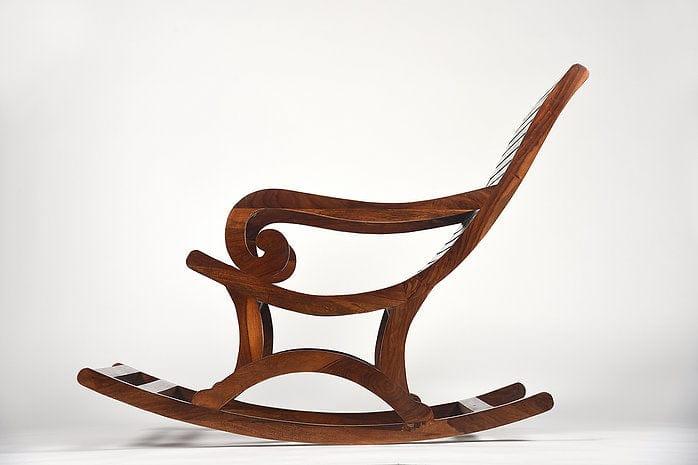 Sheesham Wood Varnini Rocking Chair - Ouch Cart 